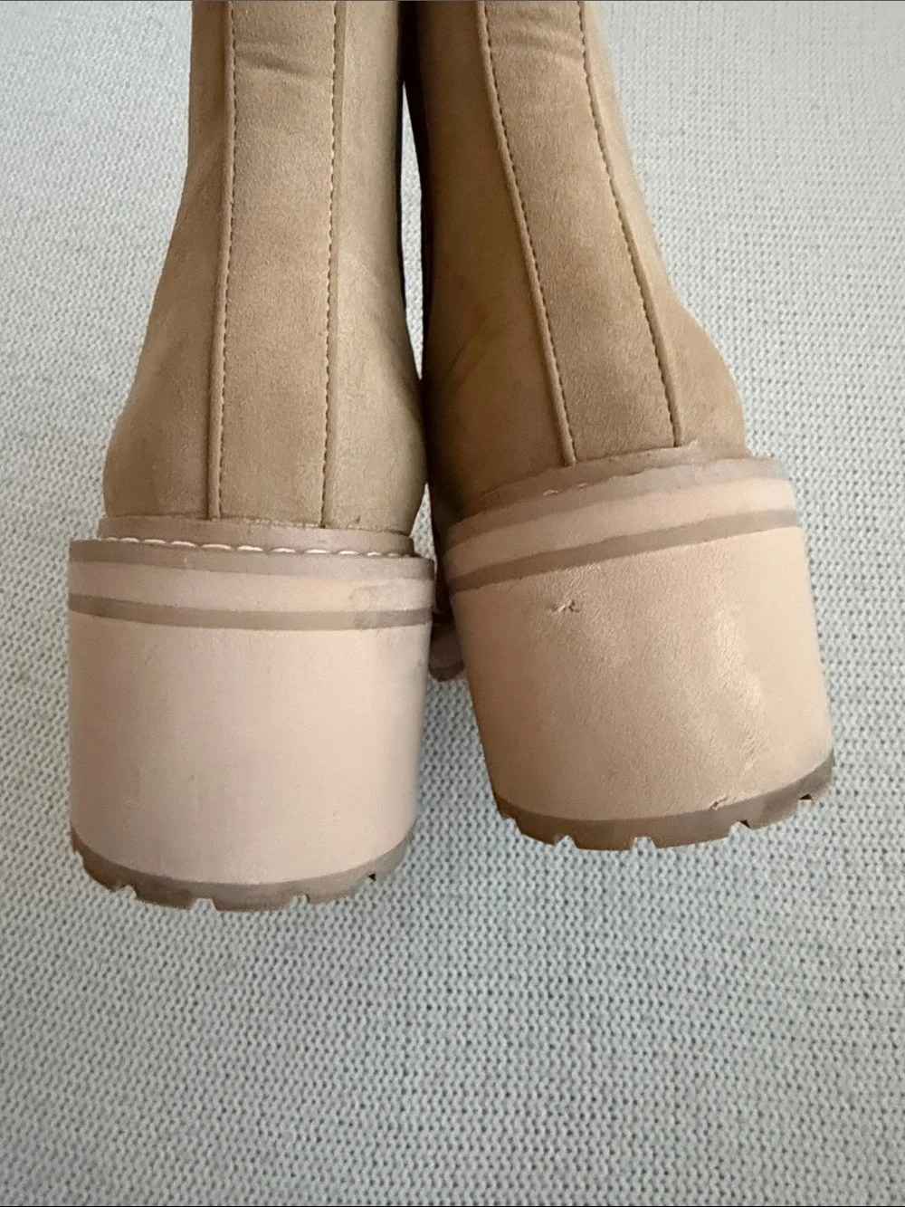 J Crew Nubuck Lug-Sole Heeded Chelsea Boots Size 8.5